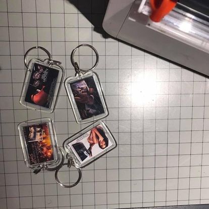 acrylic keychains for business or book covers