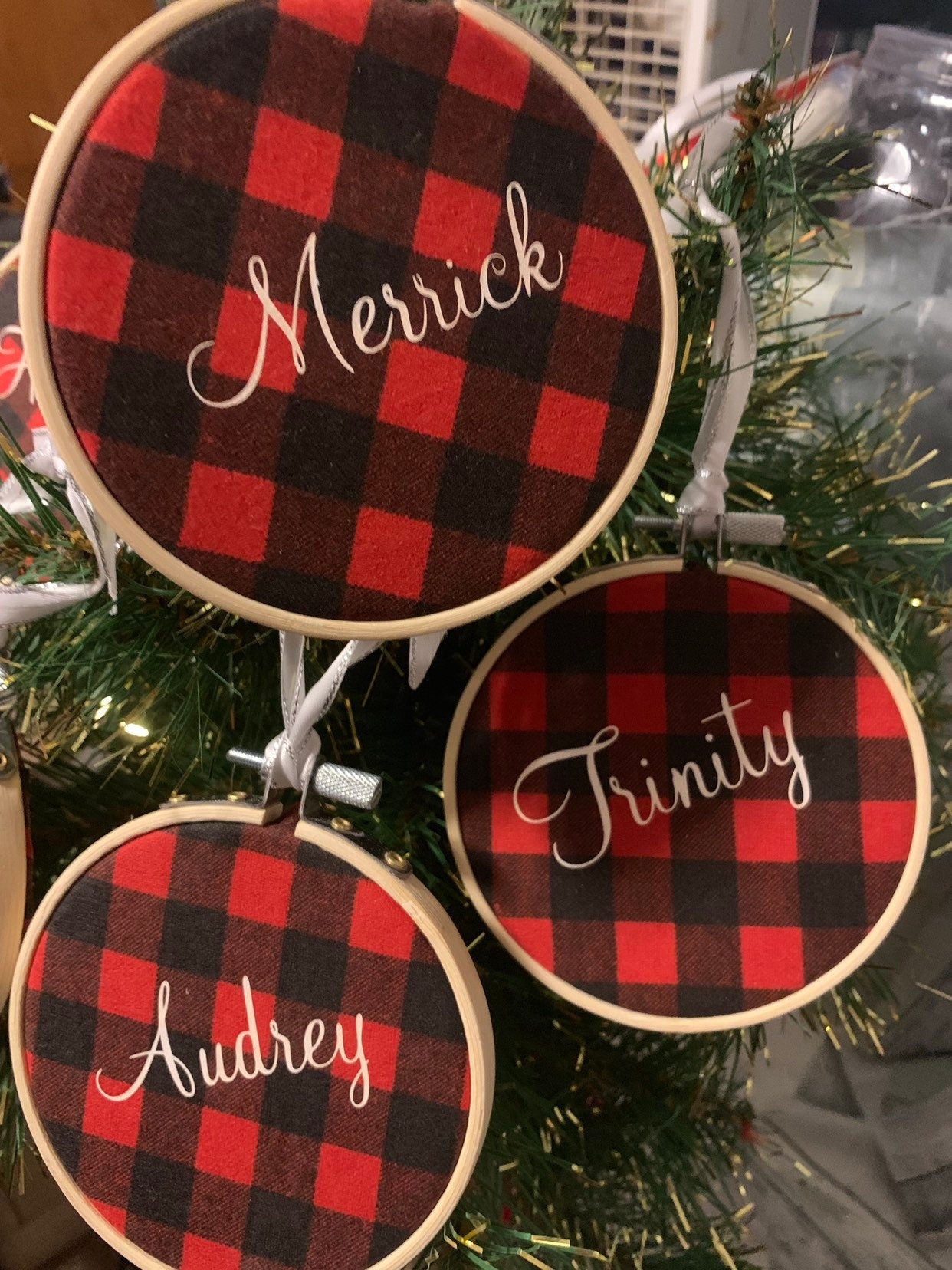 personalized hoop ornament