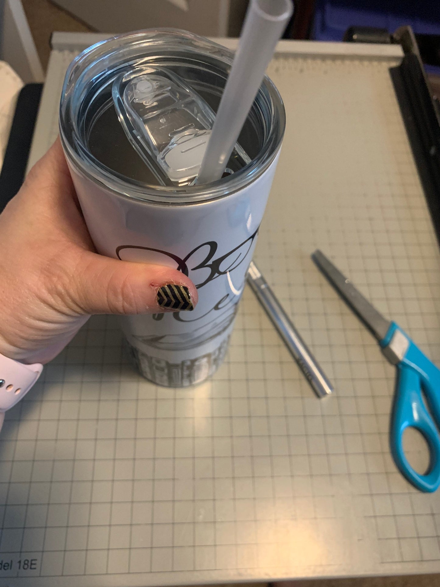 Book nerd tumbler. Dishwasher safe