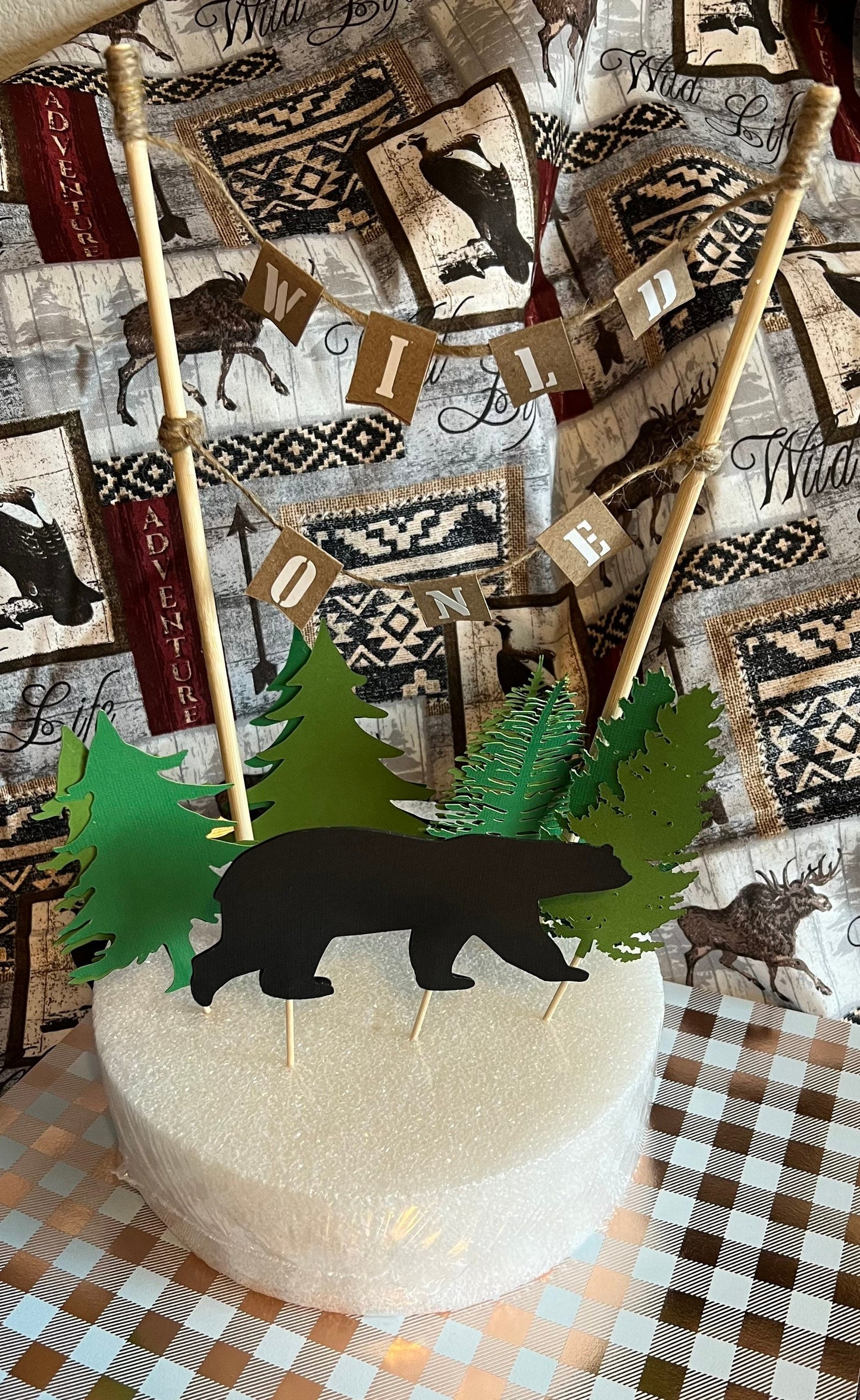Wild one cake topper
