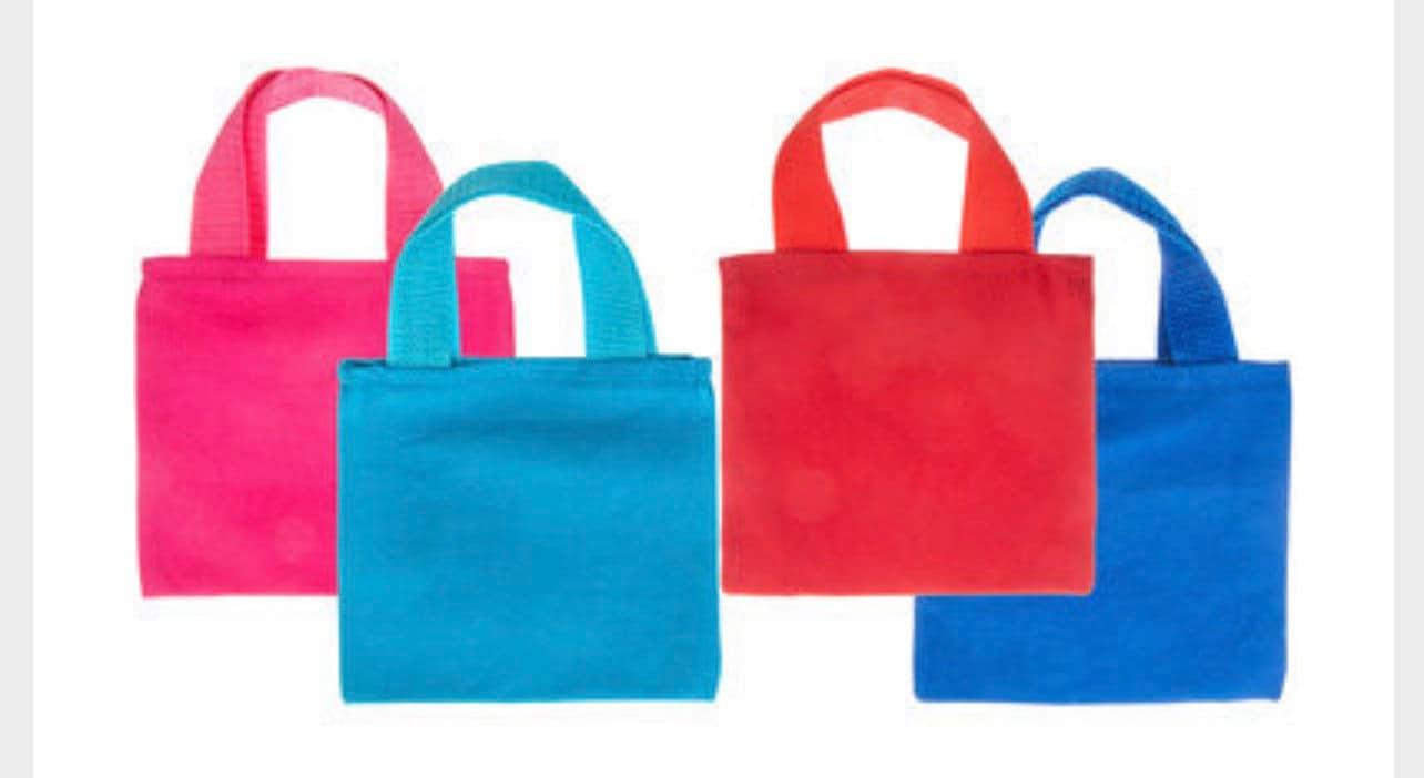 Mini canvas tote bags