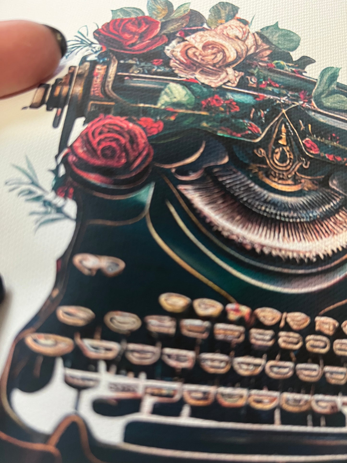 Typewriter canvas print no frame