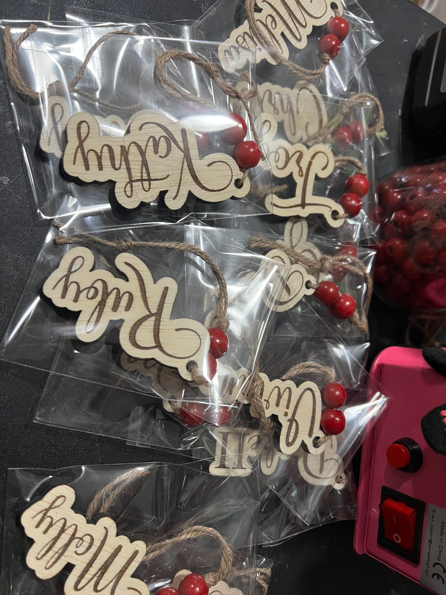 Stocking name tags