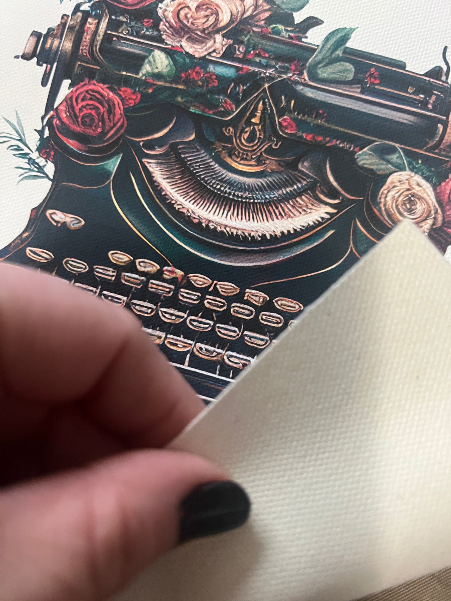 Typewriter canvas print no frame