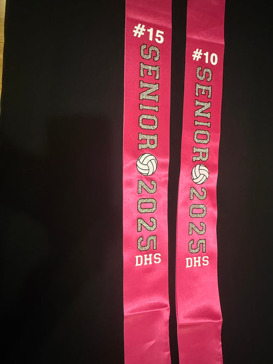 Senior sports sashes