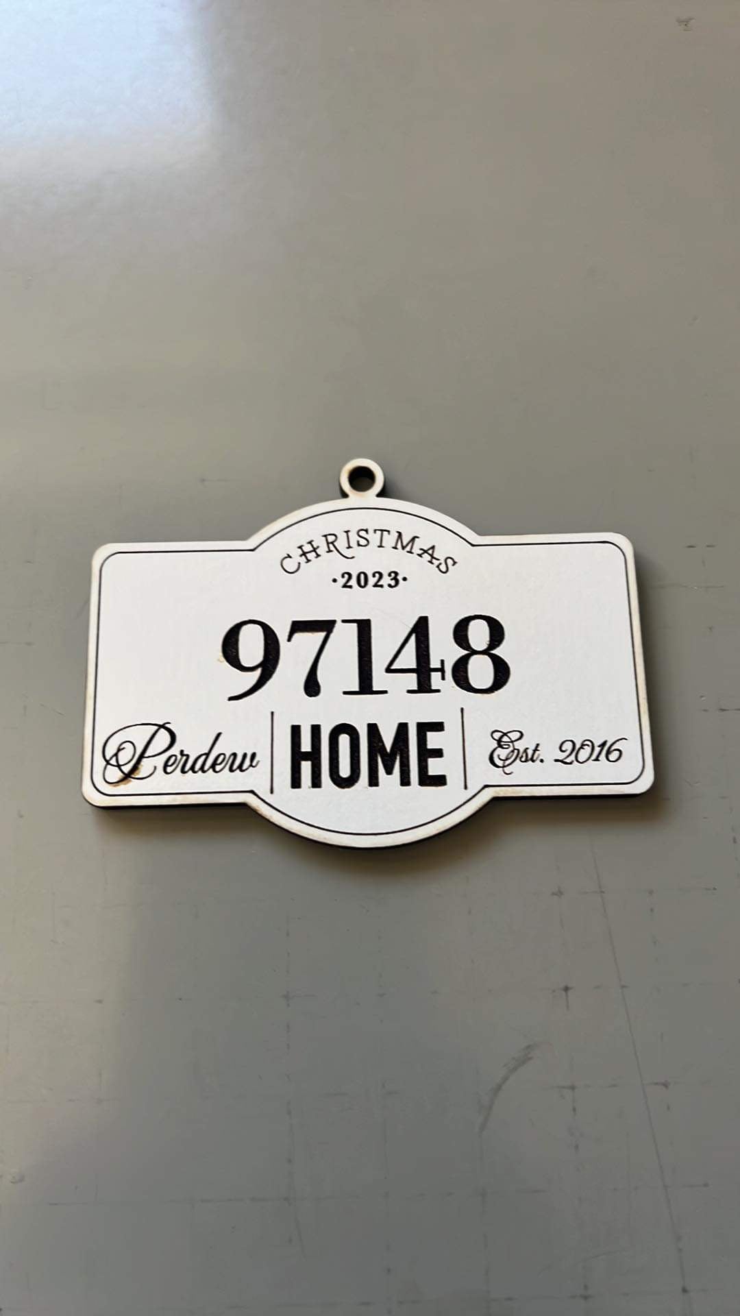 Zip code ornament