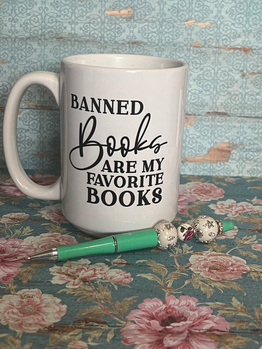 Banned books mug