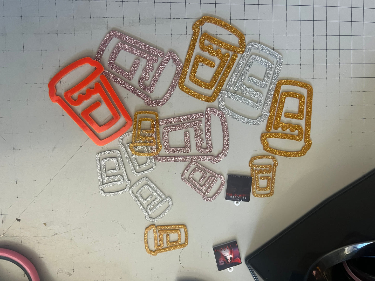 Acrylic coffee cup paper clip bookmark