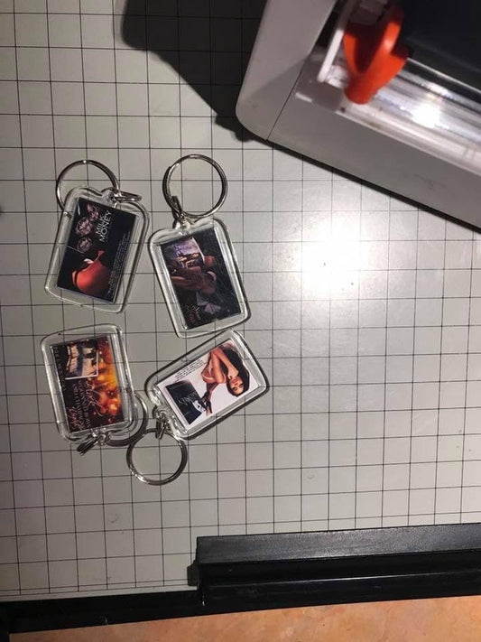 acrylic keychains for business or book covers