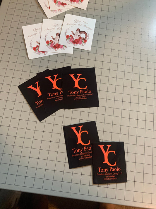 Custom cut vinyl stickers
