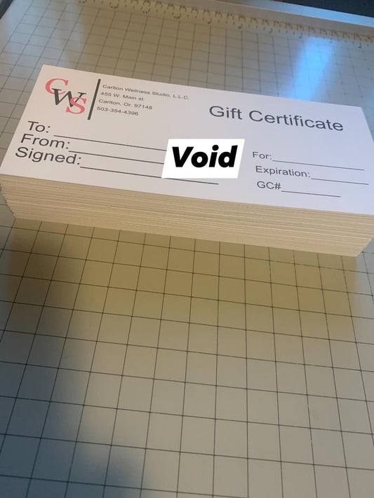 Business gift certificates 100 count