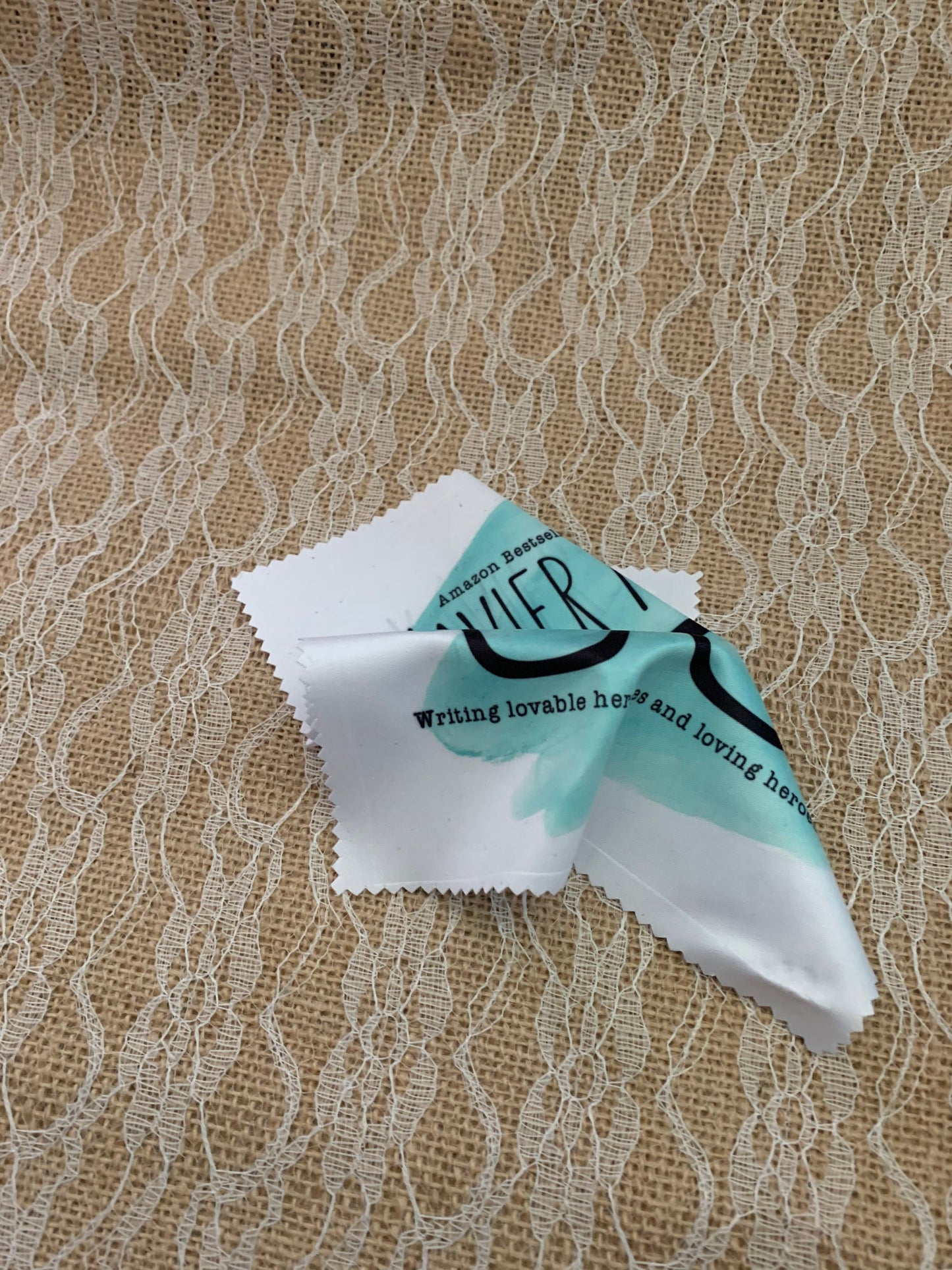 Custom lens cleaning cloth