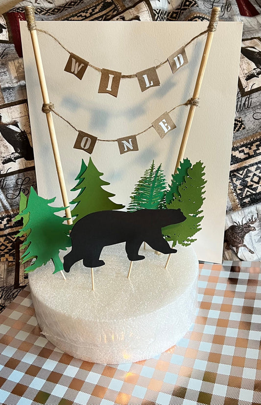 Wild one cake topper