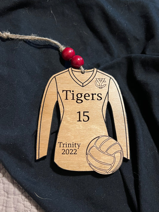 Volleyball ornament or rearview hanger