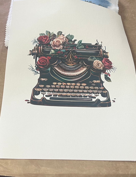 Typewriter canvas print  no frame