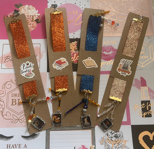 Ribbon and charm book marks