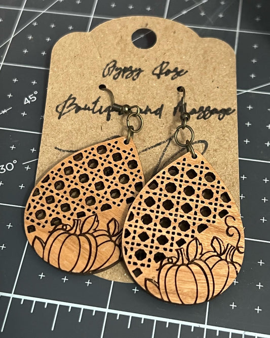 Fall pumpkin earrings